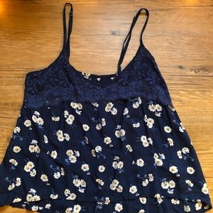 Cropped Floral Tank Top